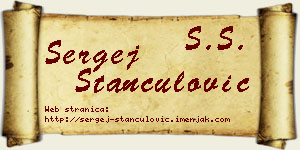 Sergej Stančulović vizit kartica